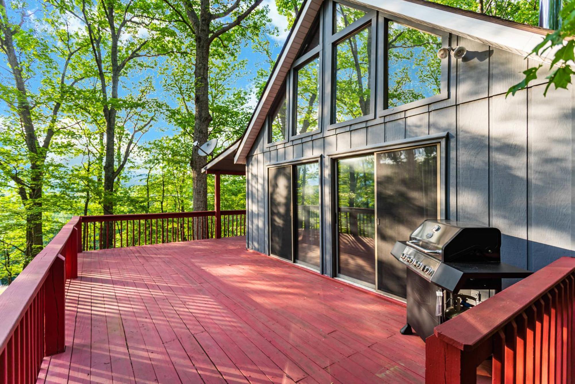 Hot Tub, Large Deck, Wifi, Fire Pit At Chalet Cabin Morton Grove エクステリア 写真