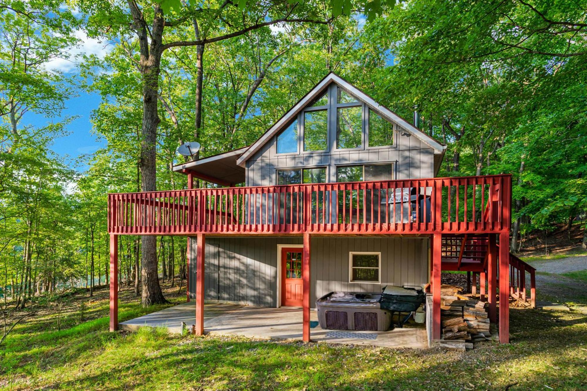 Hot Tub, Large Deck, Wifi, Fire Pit At Chalet Cabin Morton Grove エクステリア 写真