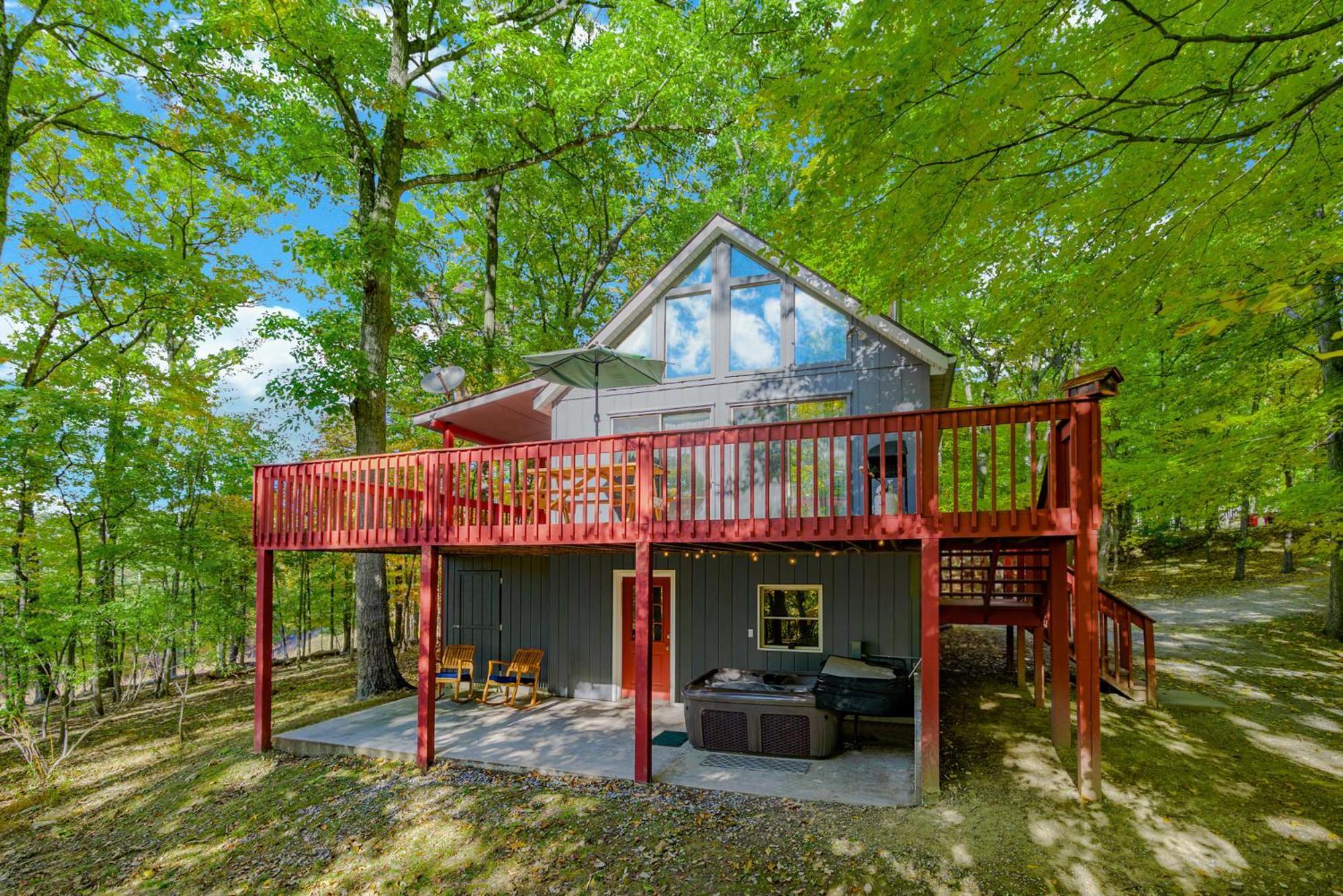 Hot Tub, Large Deck, Wifi, Fire Pit At Chalet Cabin Morton Grove エクステリア 写真
