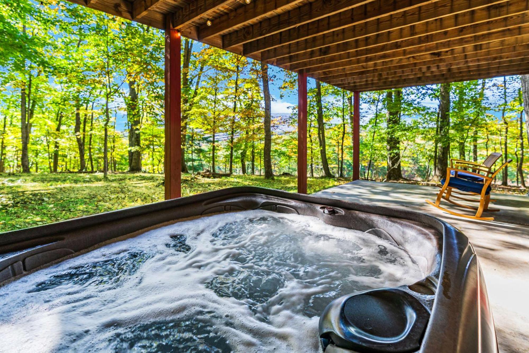 Hot Tub, Large Deck, Wifi, Fire Pit At Chalet Cabin Morton Grove エクステリア 写真